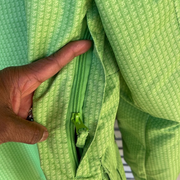 Iceberg men’s medium lime green snow winter jacket with detachable hood used y2k - Picture 11 of 14